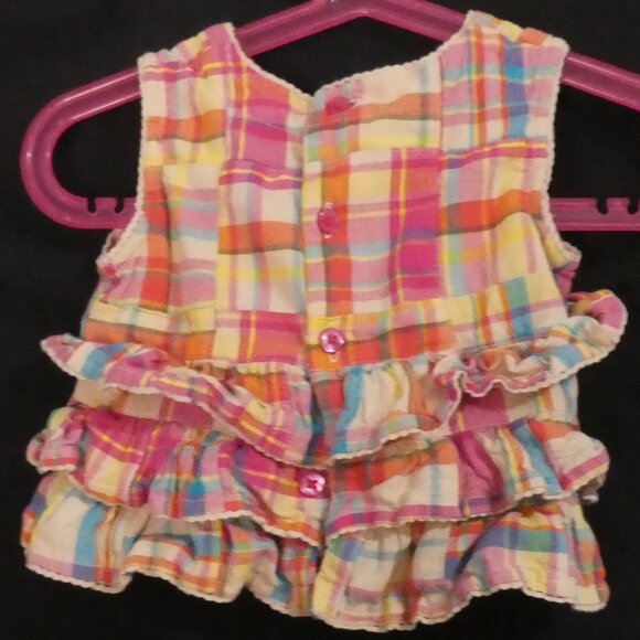 CHILDREN'S PLACE | 24 months | Ruffled Plaid Baby Dress | Button-Up Back - Picture 2 of 14